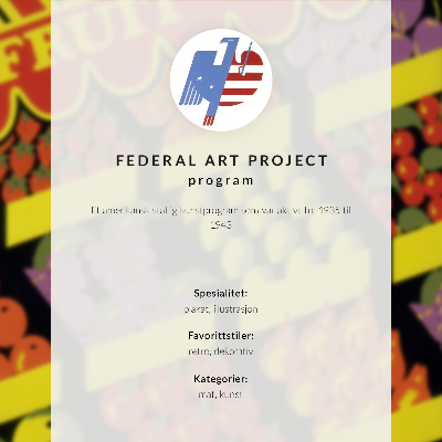 Poster rezistent pentru perete Magazinul de fructe (1936) – de Federal Art Project