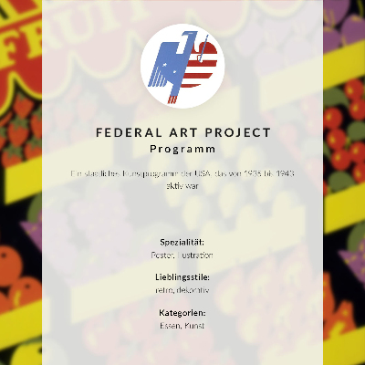 Poster rezistent pentru perete Magazinul de fructe (1936) – de Federal Art Project