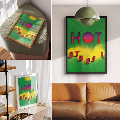 Poster în culori saturate Chestii fierbinți! (1985) – Afiș Lanny Sommese