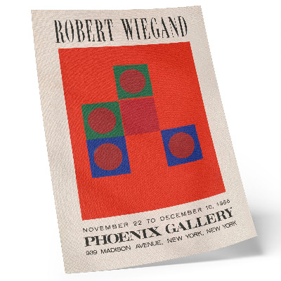 Grafică modernă pe pânză Afiș pentru expoziția lui Robert Wiegand (1965)