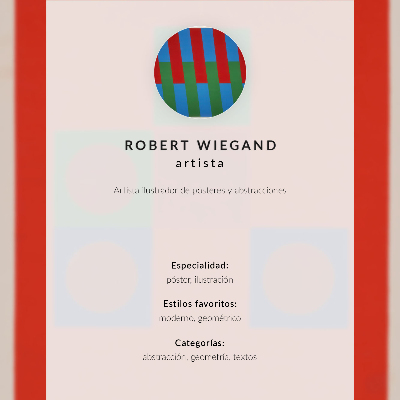 Grafică modernă pe pânză Afiș pentru expoziția lui Robert Wiegand (1965)