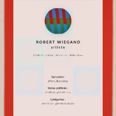 Grafică modernă pe pânză Afiș pentru expoziția lui Robert Wiegand (1965)
