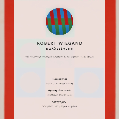 Grafică modernă pe pânză Afiș pentru expoziția lui Robert Wiegand (1965)
