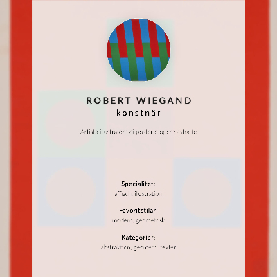 Grafică modernă pe pânză Afiș pentru expoziția lui Robert Wiegand (1965)
