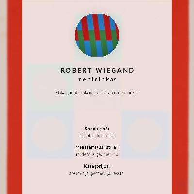 Grafică modernă pe pânză Afiș pentru expoziția lui Robert Wiegand (1965)