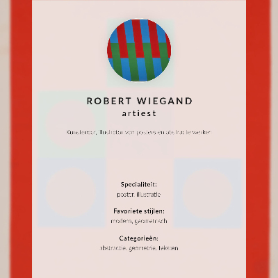 Grafică modernă pe pânză Afiș pentru expoziția lui Robert Wiegand (1965)
