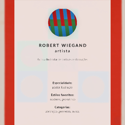 Grafică modernă pe pânză Afiș pentru expoziția lui Robert Wiegand (1965)