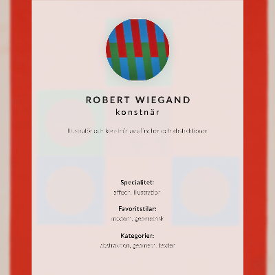 Grafică modernă pe pânză Afiș pentru expoziția lui Robert Wiegand (1965)