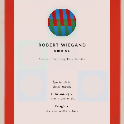 Grafică modernă pe pânză Afiș pentru expoziția lui Robert Wiegand (1965)