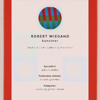 Grafică modernă pe pânză Afiș pentru expoziția lui Robert Wiegand (1965)