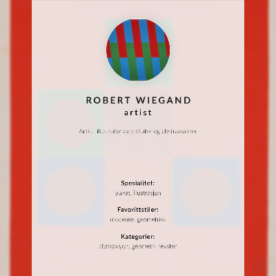 Grafică modernă pe pânză Afiș pentru expoziția lui Robert Wiegand (1965)