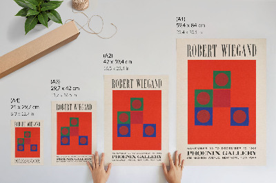 Grafică modernă pe pânză Afiș pentru expoziția lui Robert Wiegand (1965)