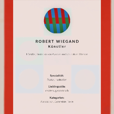 Grafică modernă pe pânză Afiș pentru expoziția lui Robert Wiegand (1965)