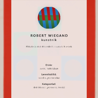 Grafică modernă pe pânză Afiș pentru expoziția lui Robert Wiegand (1965)