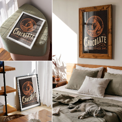 Poster în culori saturate Ciocolata lui Webb (1843) – cromolitografie