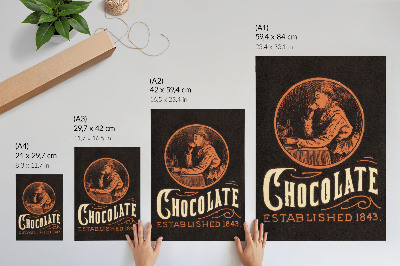 Poster în culori saturate Ciocolata lui Webb (1843) – cromolitografie
