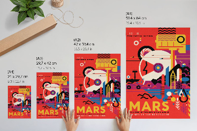 Grafică modernă pe pânză Călătorii spațiale pe planeta Marte