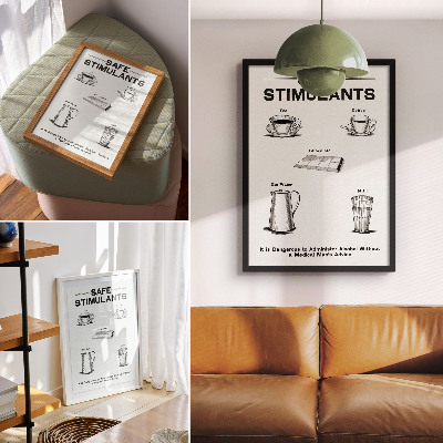Poster în culori saturate Stimulenți siguri conform Comitetului de Absorbție Științifică Dominion