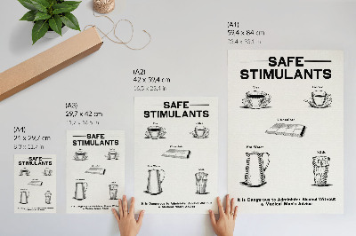 Poster în culori saturate Stimulenți siguri conform Comitetului de Absorbție Științifică Dominion