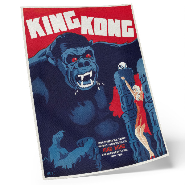 Grafică modernă pe pânză Afișul filmului danez King Kong (1933)