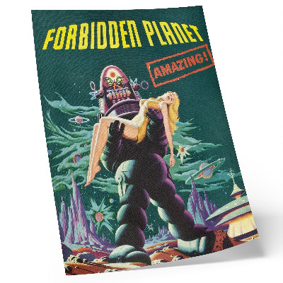 Poster rezistent pentru perete Planeta interzisă cu Robby robotul (1956)