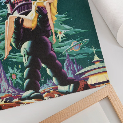 Poster rezistent pentru perete Planeta interzisă cu Robby robotul (1956)