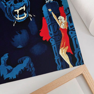 Poster rezistent pentru perete Afișul filmului danez King Kong (1933)