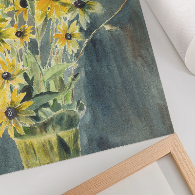 Poster în culori saturate Vază cu Rudbeckii (1915) de Hannah Borger Overbeck