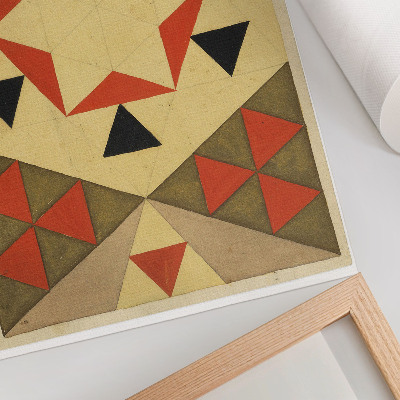 Poster rezistent pentru perete Studiu geometric (lucrare studențească) (1903), imagine de înaltă rezoluție de Egon Schiele