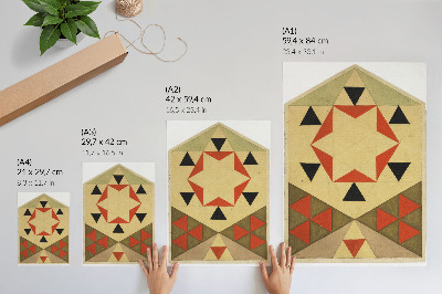 Poster rezistent pentru perete Studiu geometric (lucrare studențească) (1903), imagine de înaltă rezoluție de Egon Schiele