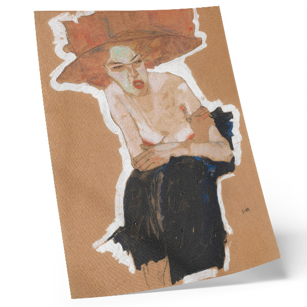 Poster în culori saturate „Cel năzdrăvan” (1910), o pictură de înaltă rezoluție de Egon Schiele