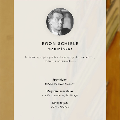 Poster rezistent pentru perete Portretul lui Edith Schiele într-o rochie cu dungi (1915) de Egon Schiele