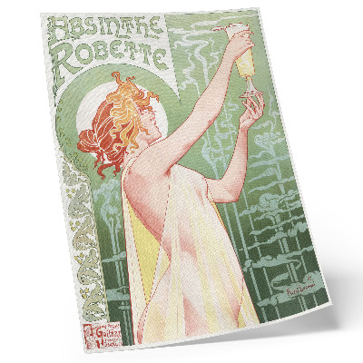 Poster rezistent pentru perete Cromolitografie Privat Livemont (1896) de Absinthe Robette