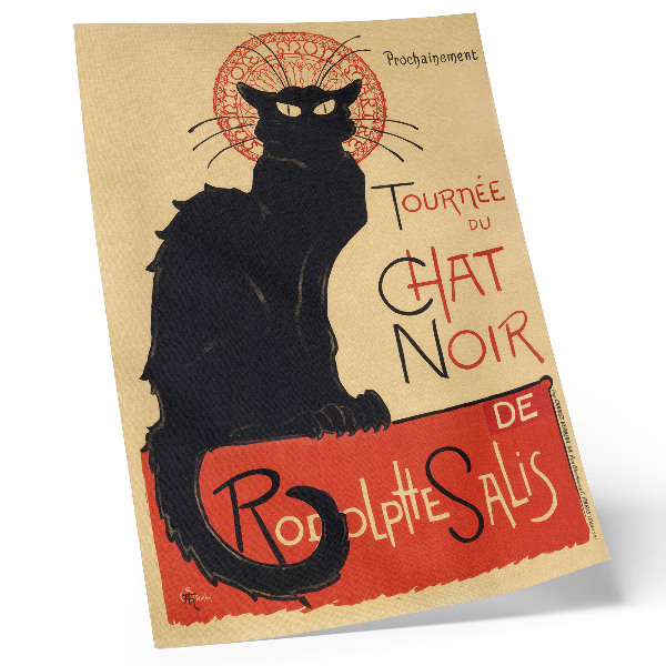 Poster în culori saturate Tournée du Chat Noir (1896) de Théophile Alexandre Steinlen