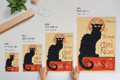 Poster în culori saturate Tournée du Chat Noir (1896) de Théophile Alexandre Steinlen