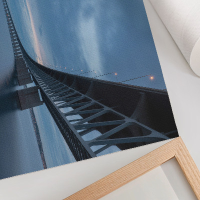 Poster Un pod modern peste ape calme