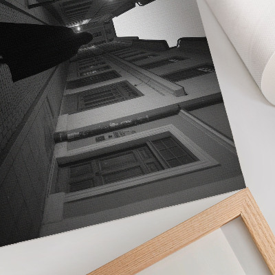 Poster Stradă întunecată, figură misterioasă, atmosferă nostalgică