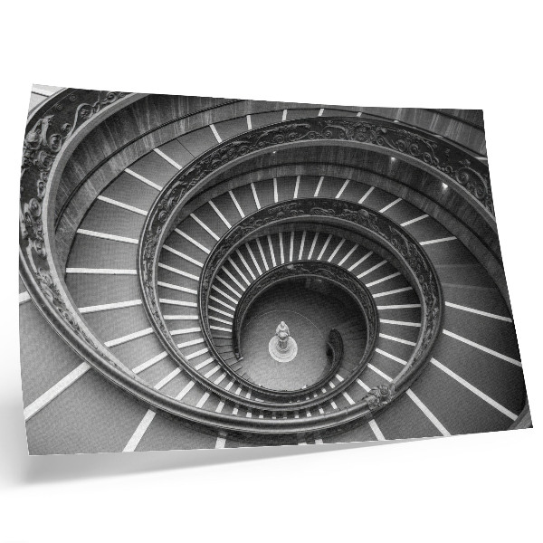 Poster retro Eleganța arhitecturii scărilor în spirală