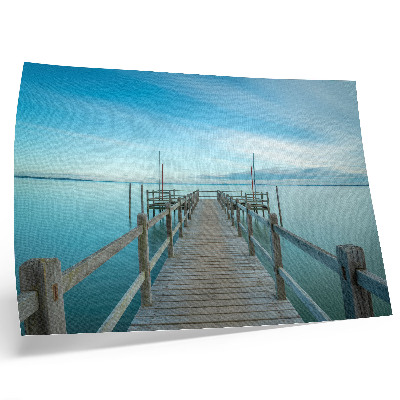 Poster retro Pod peste lac, albastru, pace, simplitate