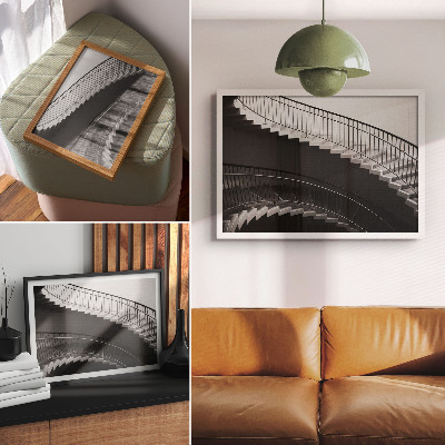 Poster retro Eleganță alb-negru, forme moderne
