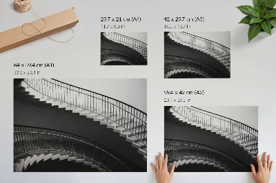 Poster retro Eleganță alb-negru, forme moderne