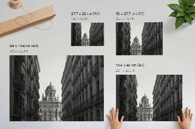 Poster Fațade simetrice ale arhitecturii urbane istorice