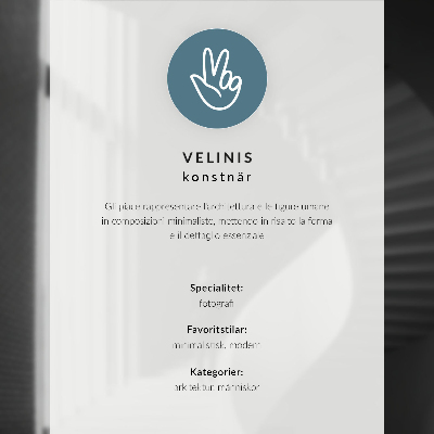 Poster Siluetă neagră în spatele unei rame de sticlă, minimalism gri