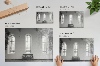 Poster Interior minimalist cu ferestre și plante