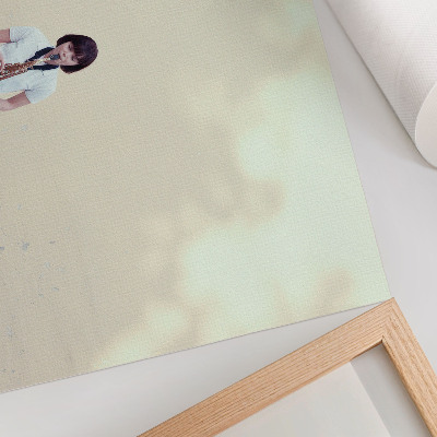 Poster pentru perete Minimalism, culori strălucitoare, liniște, muzică la ușă