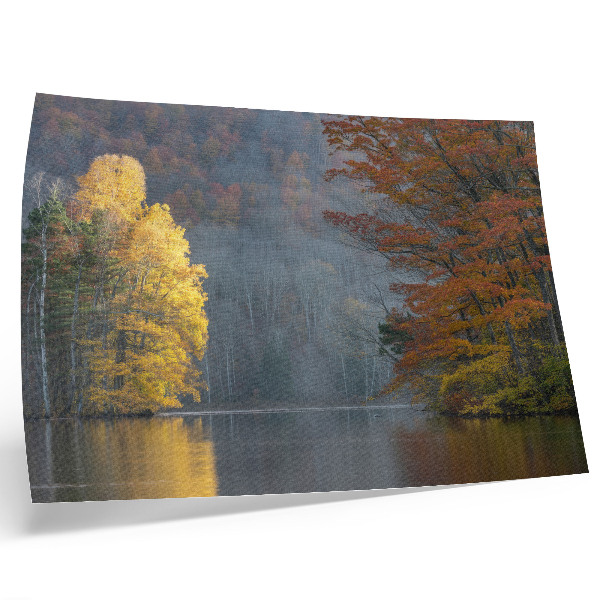 Poster retro Culori de toamnă lac atmosferă liniștită armonie