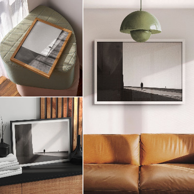 Poster Siluetă minimalistă, umbre puternice, spațiu modern
