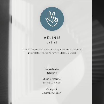 Poster Siluetă minimalistă, umbre puternice, spațiu modern