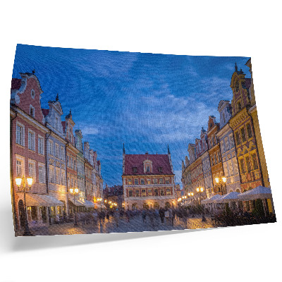 Poster pentru perete Case istorice de locuit seara cu lumină colorată
