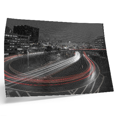 Poster pentru perete Mișcare dinamică a luminilor orașului nocturn
